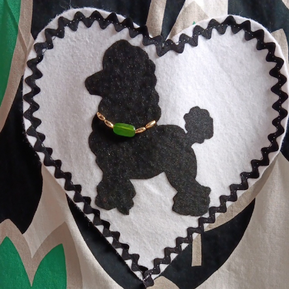 Black, White, and Green Poodle Skirt